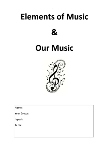 Elements of Music Scheme and Resources | Teaching Resources