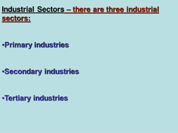 Industrial Sectors | Teaching Resources