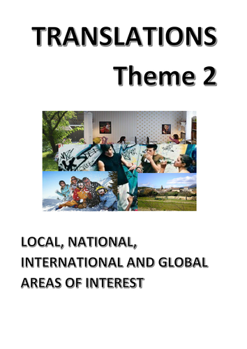 New Spanish GCSE: Theme 2(Local, regional, international and global areas...). Translation - UPDATED
