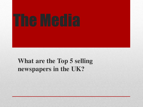 6th form tutor activity on the media