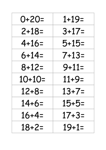 Year 1 Part Part Whole Worksheets for bonds 8,9,10 and 20 | Teaching ...