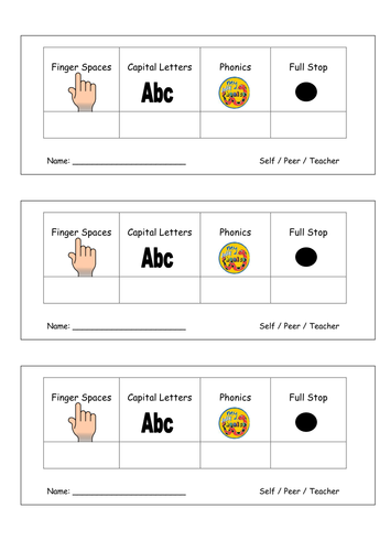 Formative Assessment Grid for Writing