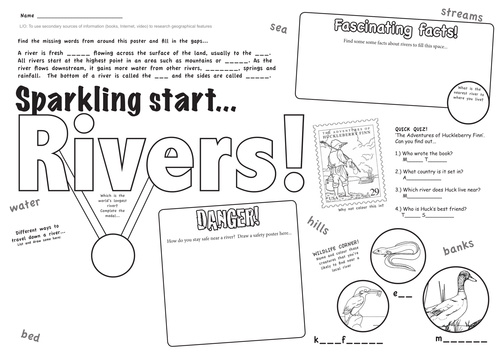 primary homework rivers