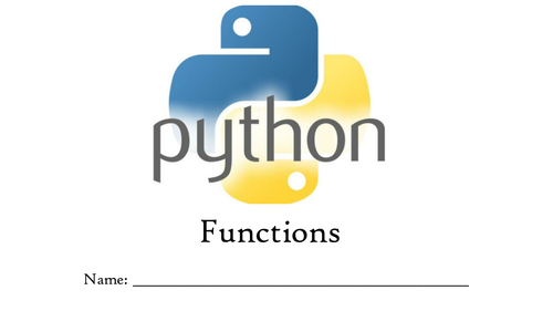 Python Functions | Teaching Resources