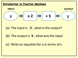 FUNCTION MACHINES (Writing and Solving Equations) - GCSE Foundation ...