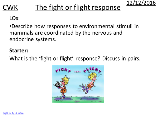 New Biology A Level OCR 5.5.8 Coordinating responses (Fight or flight ...