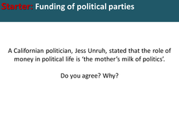 Edexcel A Level UK Politics Political Parties | Teaching Resources