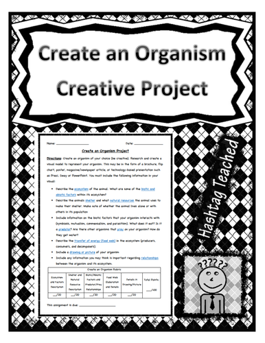 create your own organism assignment