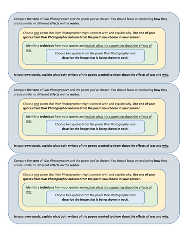 GCSE Comparative Poetry - Power and Conflict