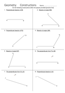 Constructions: Bisecting lines and Angles & constructing Angles ...