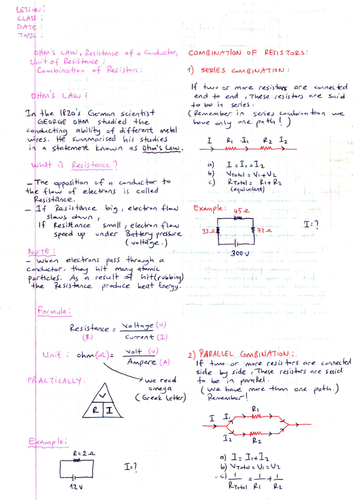 Electricity and Electrostatics - Teachers Note – 3