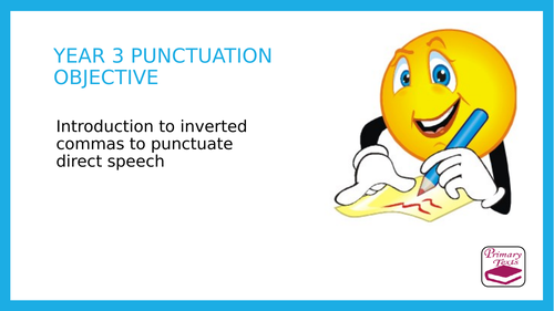 Year 3  Inverted Commas: PPT Lesson and Assessment