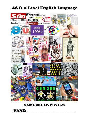 7701/2 AQA AS & A level English Language Student Course Booklet ...