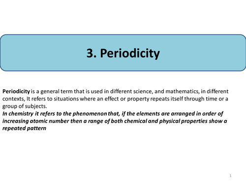 presentation with questions on periodicity