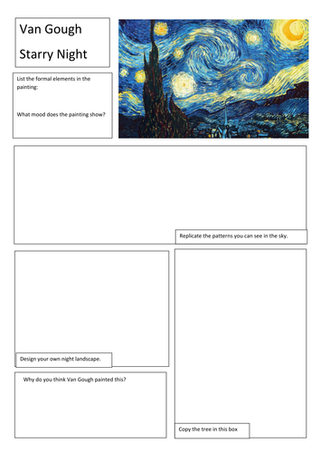 Famous art activity worksheets | Teaching Resources