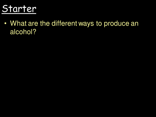 Elimination reactions of alcohols