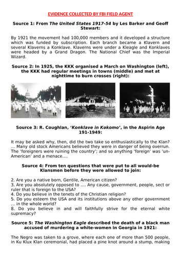 The Rise of the KKK in 1920s America | Teaching Resources