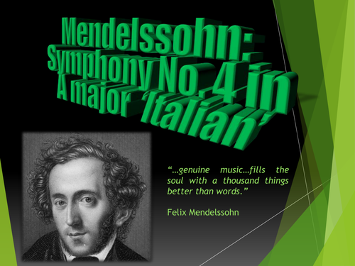 Analysis of Mendelssohn's Symphony No. 4 (Italian), Mvts. I-IV