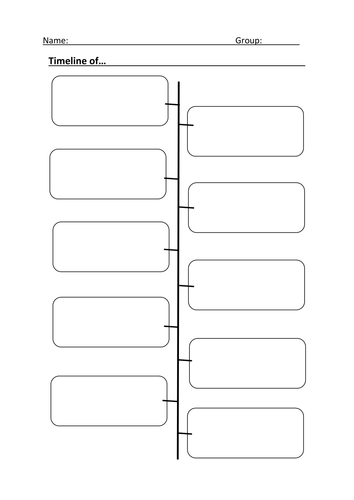 Create a Timeline - 10 Events Template | Teaching Resources