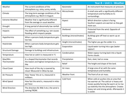 KS3 Weather Knowledge Organiser | Teaching Resources