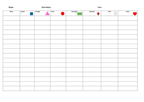 Shape Assessment (EYFS)