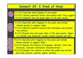 Sonnet 29: I think of thee | Teaching Resources