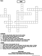 Soil Crossword Puzzle | Teaching Resources