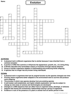 Evolution Crossword Puzzle | Teaching Resources