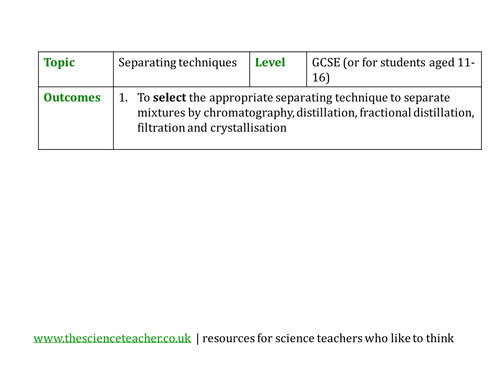 NEW AQA 2016 1-9 GCSE Chemistry (The Periodic Table Chapter) - L3 Mixtures and Separation