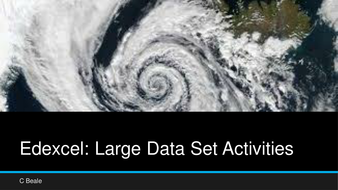 Edexcel new A level maths - Large data set activities | Teaching Resources