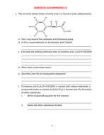 CARBOXYLIC ACID WORKSHEET A | Teaching Resources