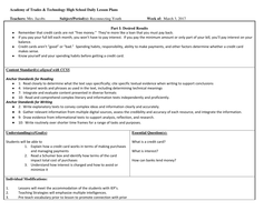 Financial Literacy Lesson Plan | Teaching Resources