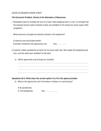 igcse economics worksheet economic problem choice resources