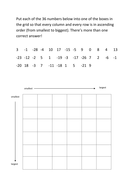 Ordering negative & positive integers - grid challenge | Teaching Resources