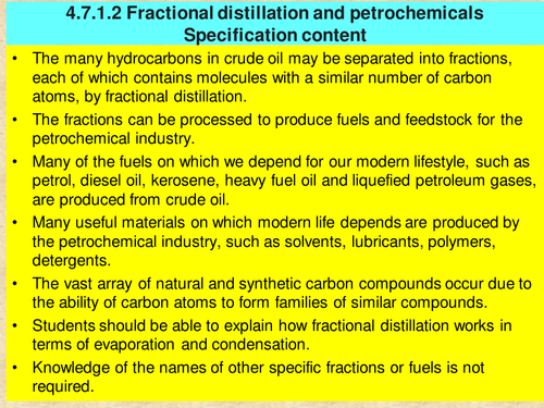 AQA Trilogy Fractional Distillation & Petrochemicals