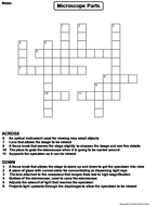 Parts of a Microscope Crossword Puzzle | Teaching Resources