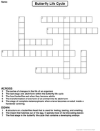 Life Cycle of a Butterfly Crossword Puzzle | Teaching Resources