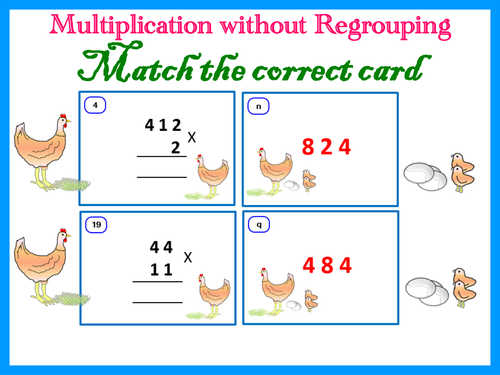  Multiplication without regrouping Teaching Resources