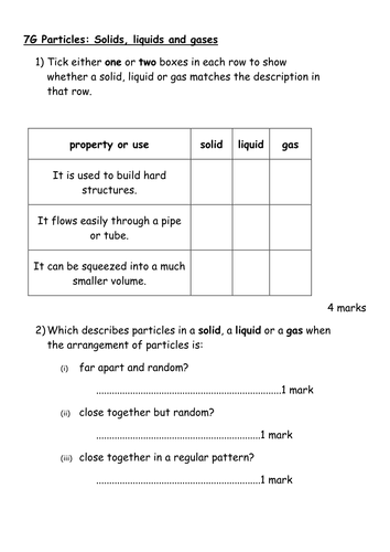 Solids Liquids Gases (KS3) Teaching Resources Solids Liquids Gases (KS3) Teaching Resources