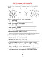 IONIC AND COVALENT BOND WORKSHEET C | Teaching Resources