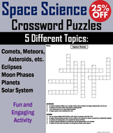 Space Science Crossword Puzzles Bundle | Teaching Resources