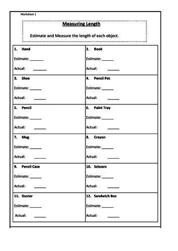 measure length year 2 worksheets teaching resources