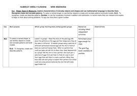 The odd egg Maths weekly lesson plans | Teaching Resources