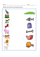 Animals and their food worksheet | Teaching Resources