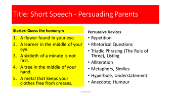 short rhetorical speech examples