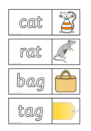 CVC Onset Rime Worksheets Read Colour Write Teacher Notes YR KS1 