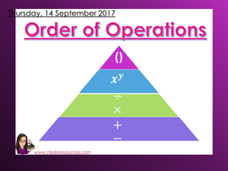 BIDMAS / BODMAS - Order of Operations | Teaching Resources
