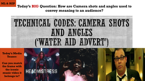 YEAR 12: LESSON 7-8 GENRE, TECHNICAL CODES, CAMERA SHOTS AND (NEW ...