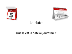 La date - how to say the date in French | Teaching Resources