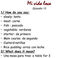 Mi Vida Loca Episode 13 Teaching Resources